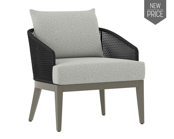 Capri Lounge Chair - Smoke Grey - Copacabana Marble