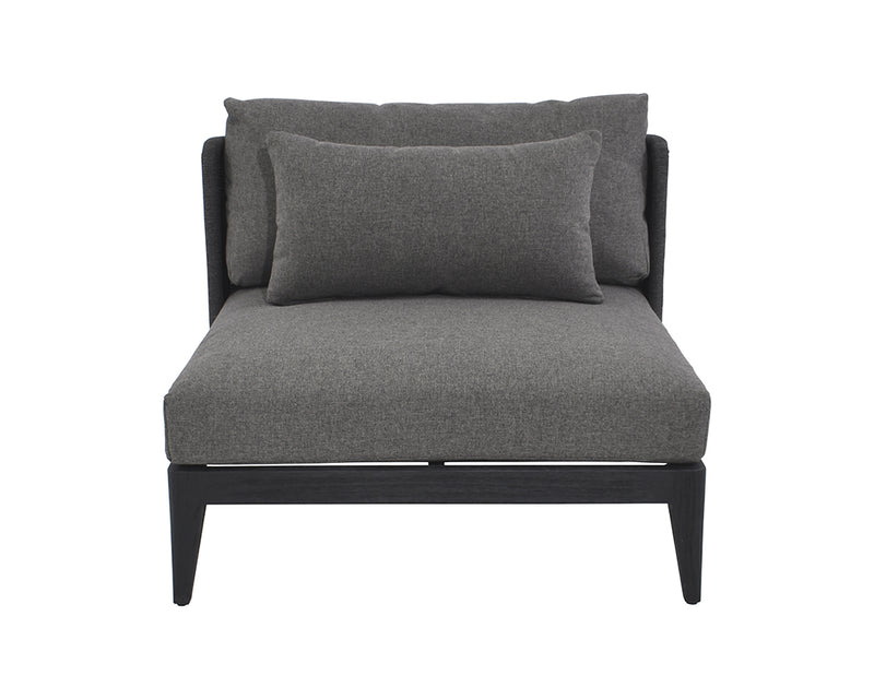 Ibiza Armless Chair - Charcoal - Gracebay Grey