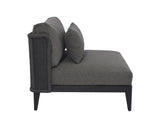 Ibiza Armless Chair - Charcoal - Gracebay Grey