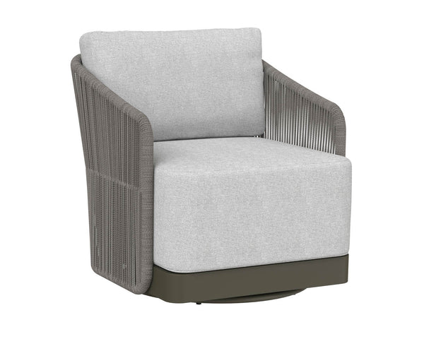 Allariz Swivel Armchair - Warm Grey - Gracebay Light Grey