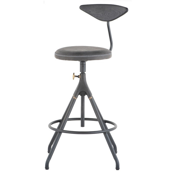 AKRON COUNTER STOOL WITH WOODEN BACK